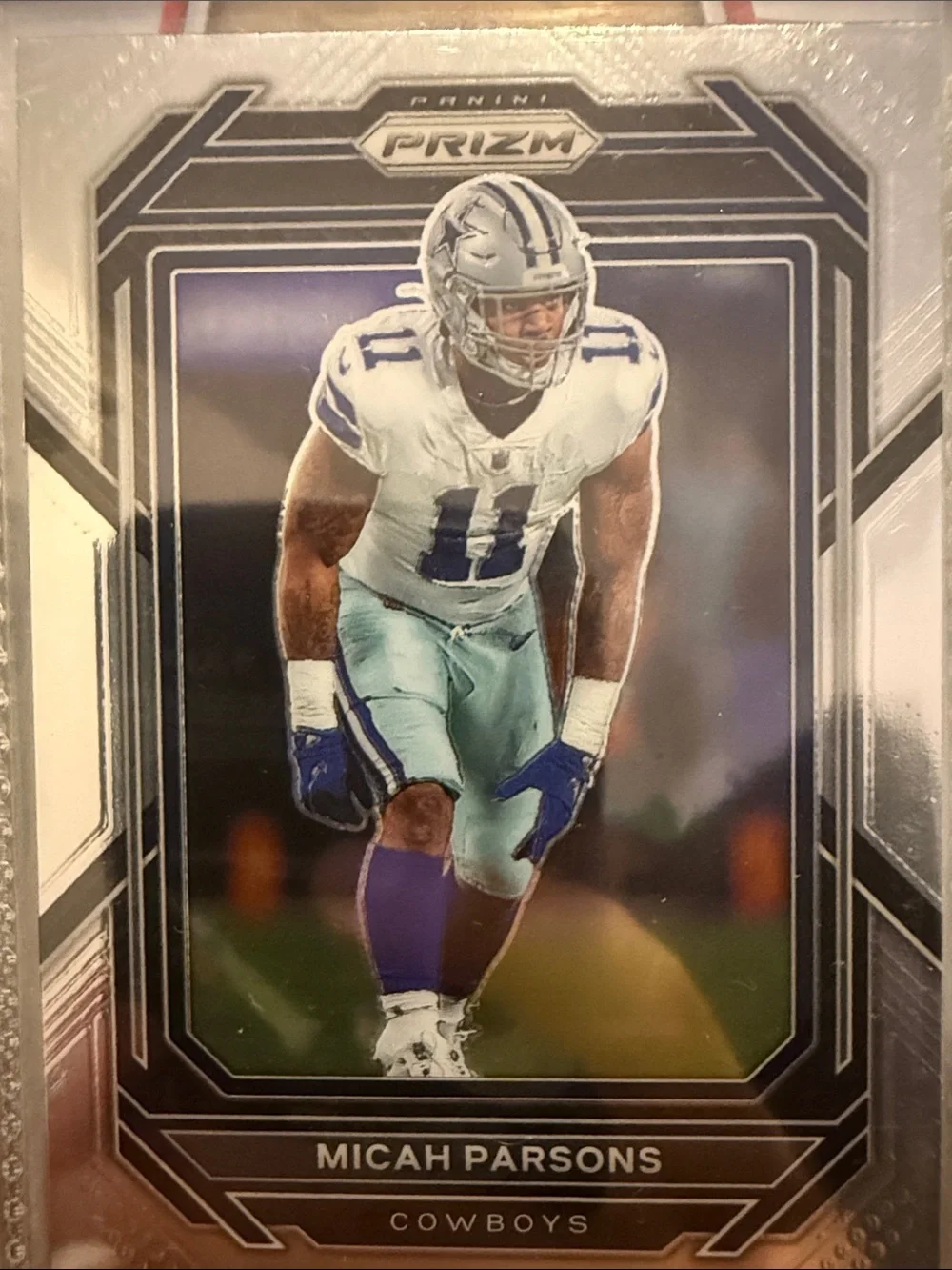 Panini Prizm Trading Card - Silver White Blue Micah parsons